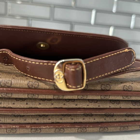 Gucci micro gg web brown vintage authentic crossbody - Picture 10 of 12